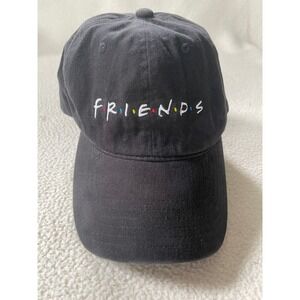 Friends‎ Unisex OSFM Baseball Hat Black Embroidered Logo Dad Cap Sitcom Merch